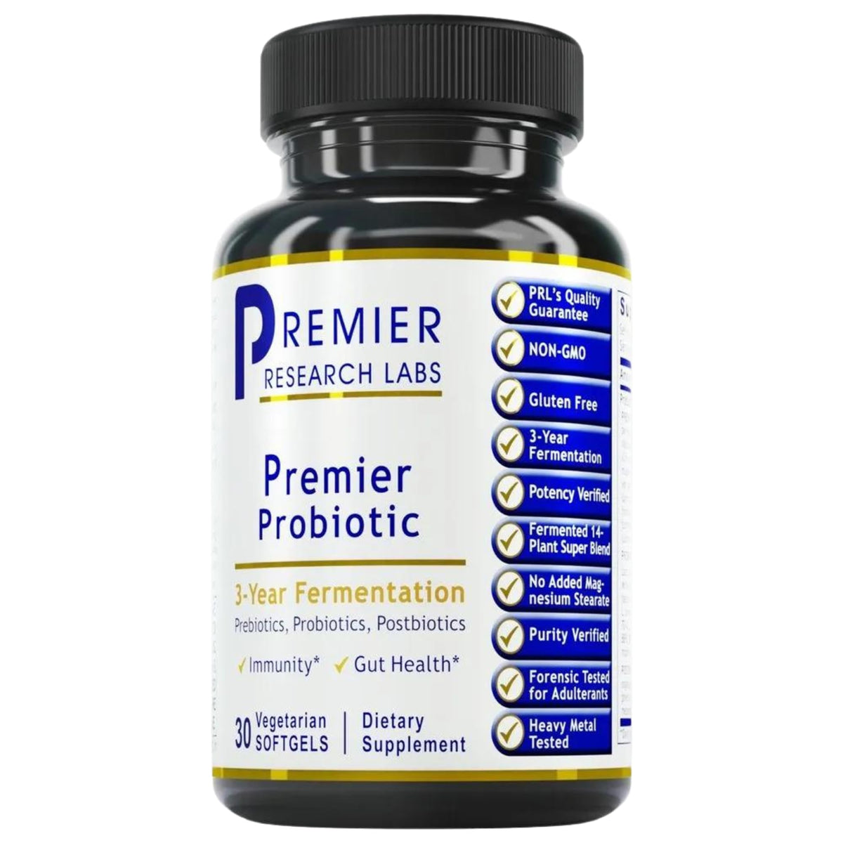 Premier Research Labs Premier Probiotic - Pre Pro Post Biotics for Women & Men, Quad Biotic, Quadbiotic, Prebiotics, Probiotics - Maple Wellness Supplements