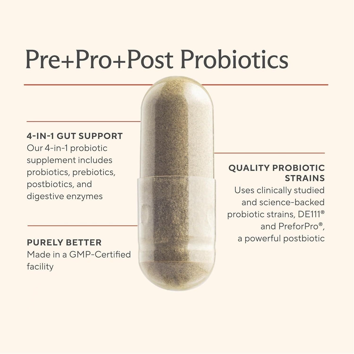 Premium 4-in-1 Probiotic Prebiotic, Postbiotic & Digestive Enzymes for Men & Women – Supports Gut, Digestion & Immunity –Complete Gut Health with Pre, Post - Maple Wellness Supplements