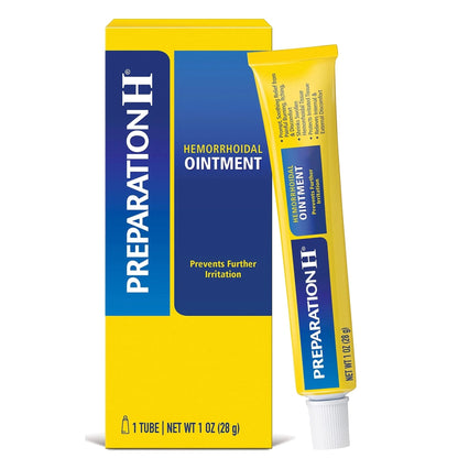 Preparation H Hemorrhoid Ointment, Itching, Burning and Discomfort Relief - 1 Oz Tube - Maple Wellness Supplements