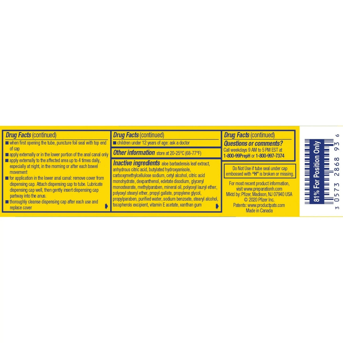 Preparation H Hemorrhoid Symptom Treatment Cream (0.9 Ounce Tube), Maximum Strength Multi-Symptom Pain Relief with Aloe - Maple Wellness Supplements