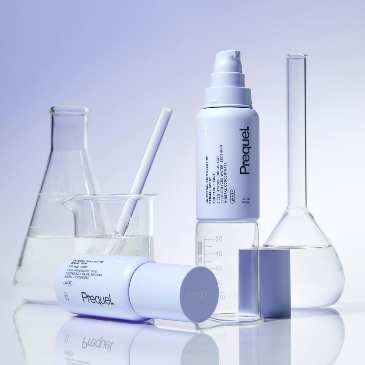Prequel Skin Universal Skin Solution Hypochlorous Acid Spray for Face and Body. Fine Mist HOCL Facial Cleanser and Dermal - Maple Wellness Supplements