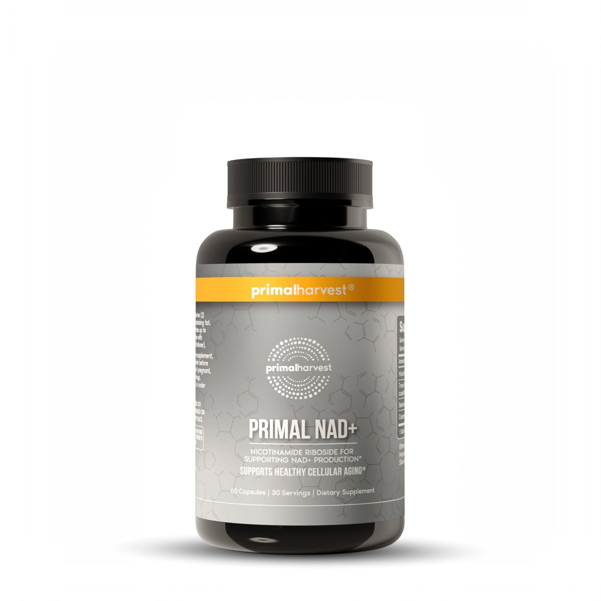 Primal Harvest NAD+ Supplement: Nicotinamide Riboside, Trans-Resveratrol, Betaine, CoQ10, NAD Supplements for Cellular Health, Energy, and Mitochondrial Support (60 Count (1 Pack) - Maple Wellness Supplements