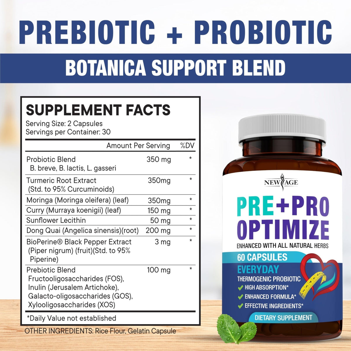Pro Optimize Probiotics for Women, Menopause, 70 Billion CFU, Digestive Health - Relief for Bloating, Hot Flashes, Joint Support, Night Sweats - Gut Health & Metabolism - Dong Quai (120 (Pack of 2)) - Maple Wellness Supplements