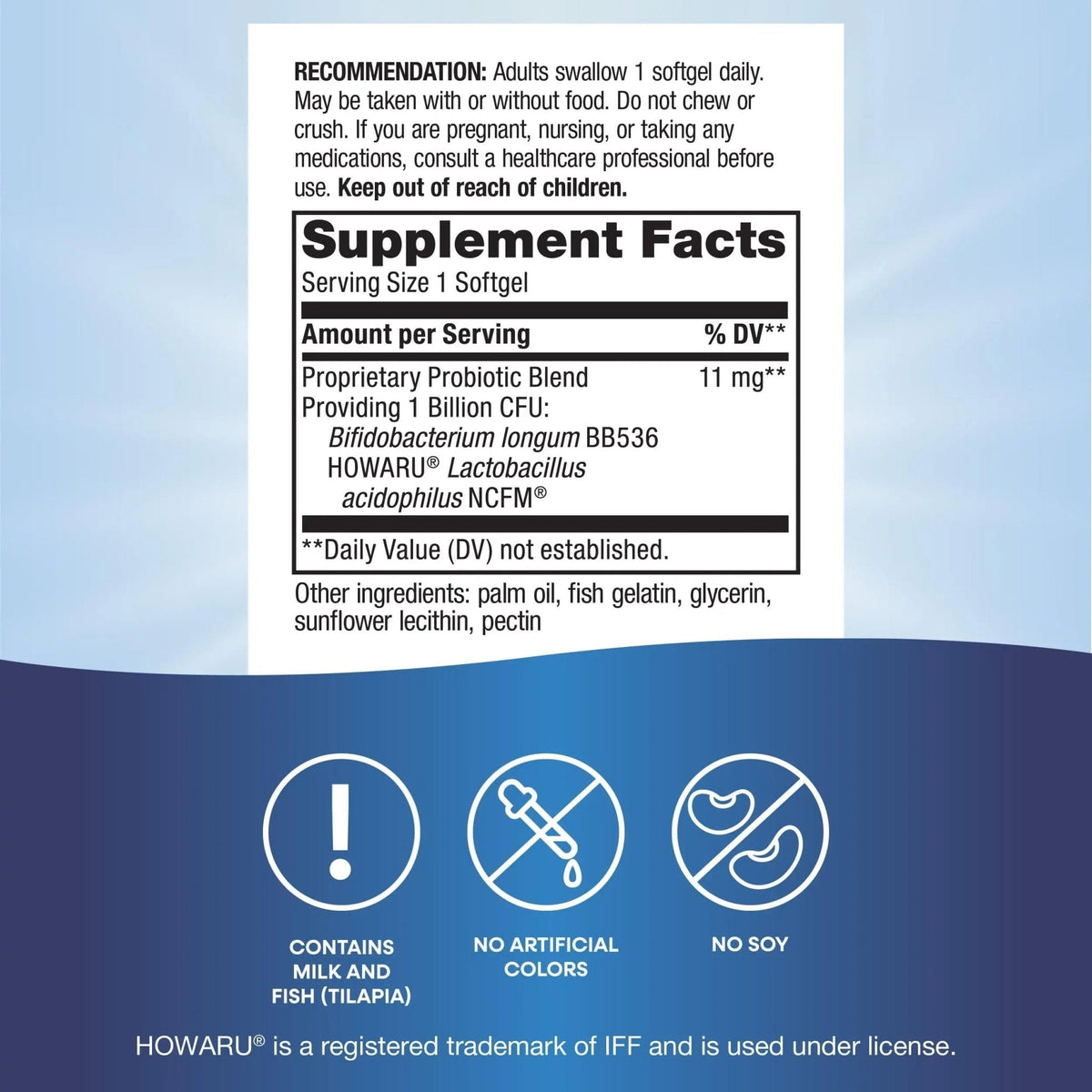 Probiotic Pearls Acidophilus Once Daily Probiotic Supplement, 1 Billion Live Cultures, Survives Stomach Acid, No Refrigeration, 90 Softgels - Maple Wellness Supplements