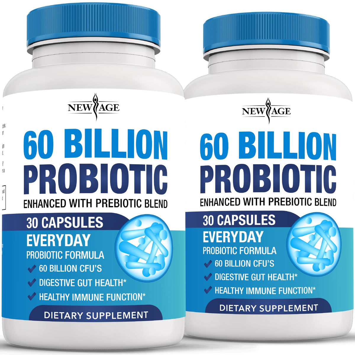 Probiotics 60 Billion CFU with Prebiotic Formula - Probiotics for Women and Men and Adults, 100% Natural Digestive Enzymes, - Maple Wellness Supplements