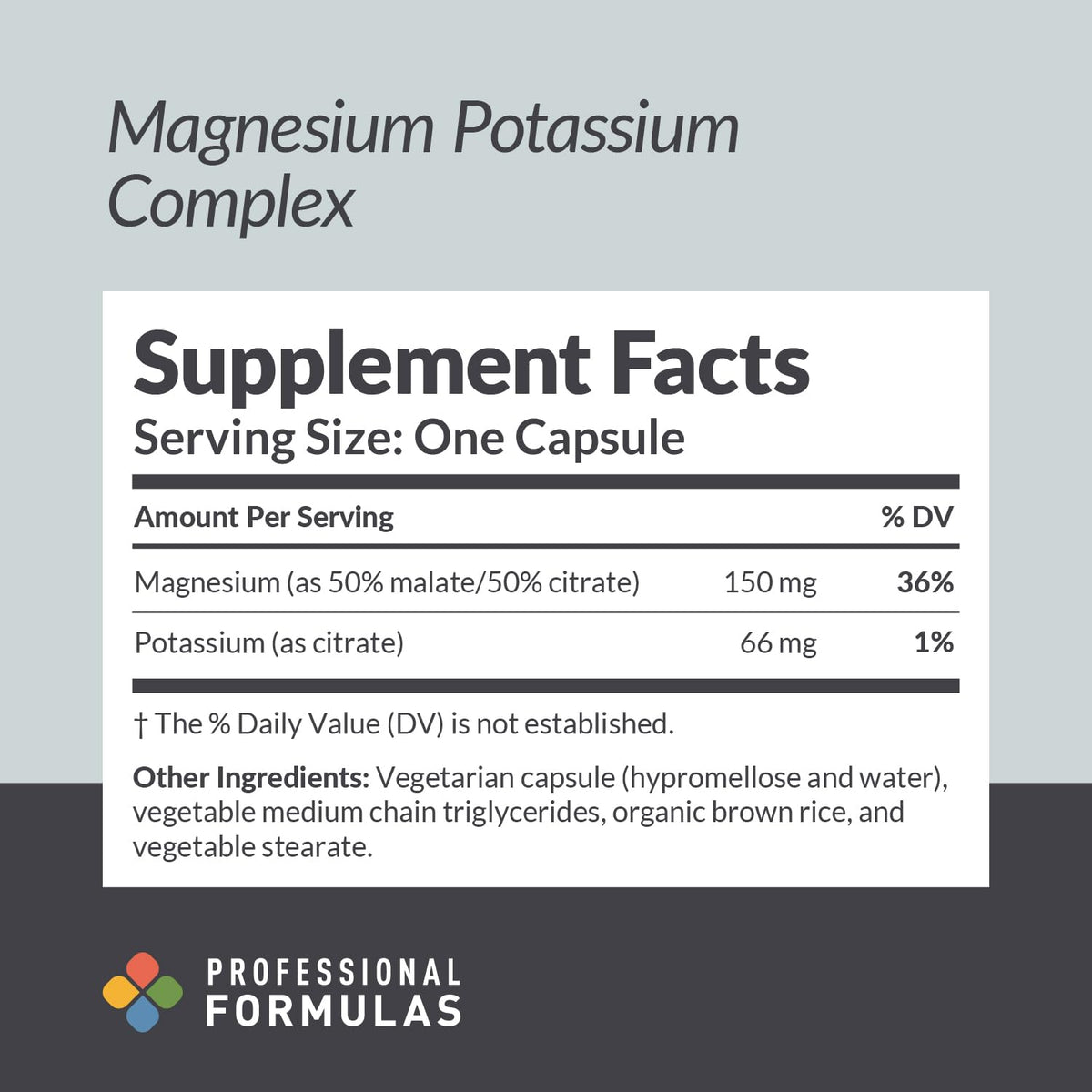 Professional Formulas Magnesium Potassium Complex – Highly Absorbable Magnesium (Malate & Citrate) and Potassium Citrate – Supports Healthy Muscle, Nerve, Heart, and Electrolyte Balance – 90 Capsules - Maple Wellness Supplements