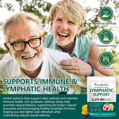 PULLING OIL Lymphatic Drainage Supplements 240 Softgels | Herbal Blend with Echinacea, Dandelion & Burdock Root for Women & Men | Promotes Healthy Circulation & Fluid Balance - Maple Wellness Supplements
