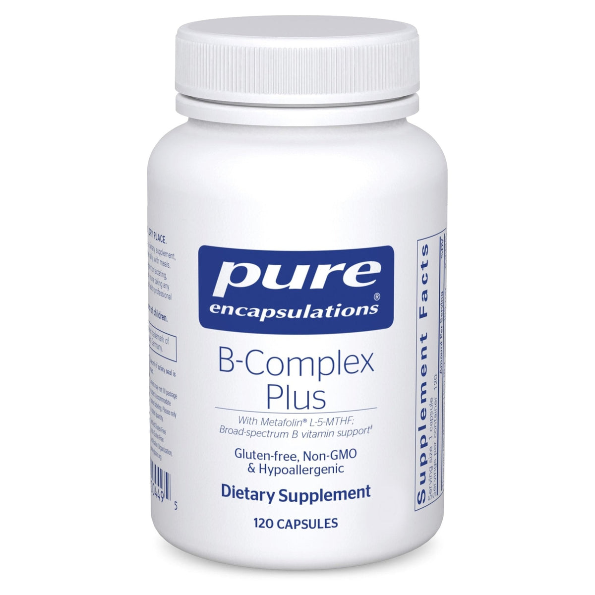 Pure Encapsulations B-Complex Plus - B Vitamins Supplement to Support Neurological Health, Cardiovascular Health, Energy Levels & Nervous System Support - Maple Wellness Supplements