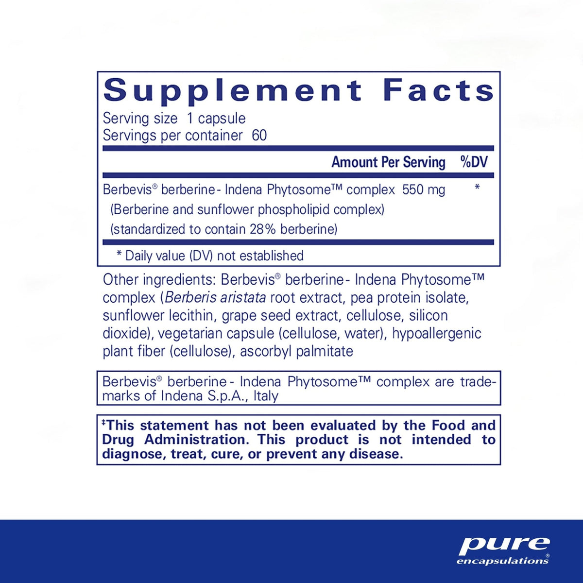 Pure Encapsulations Berberine UltraSorb | Enhanced Absorption Berberine | 60 Capsules - Maple Wellness Supplements