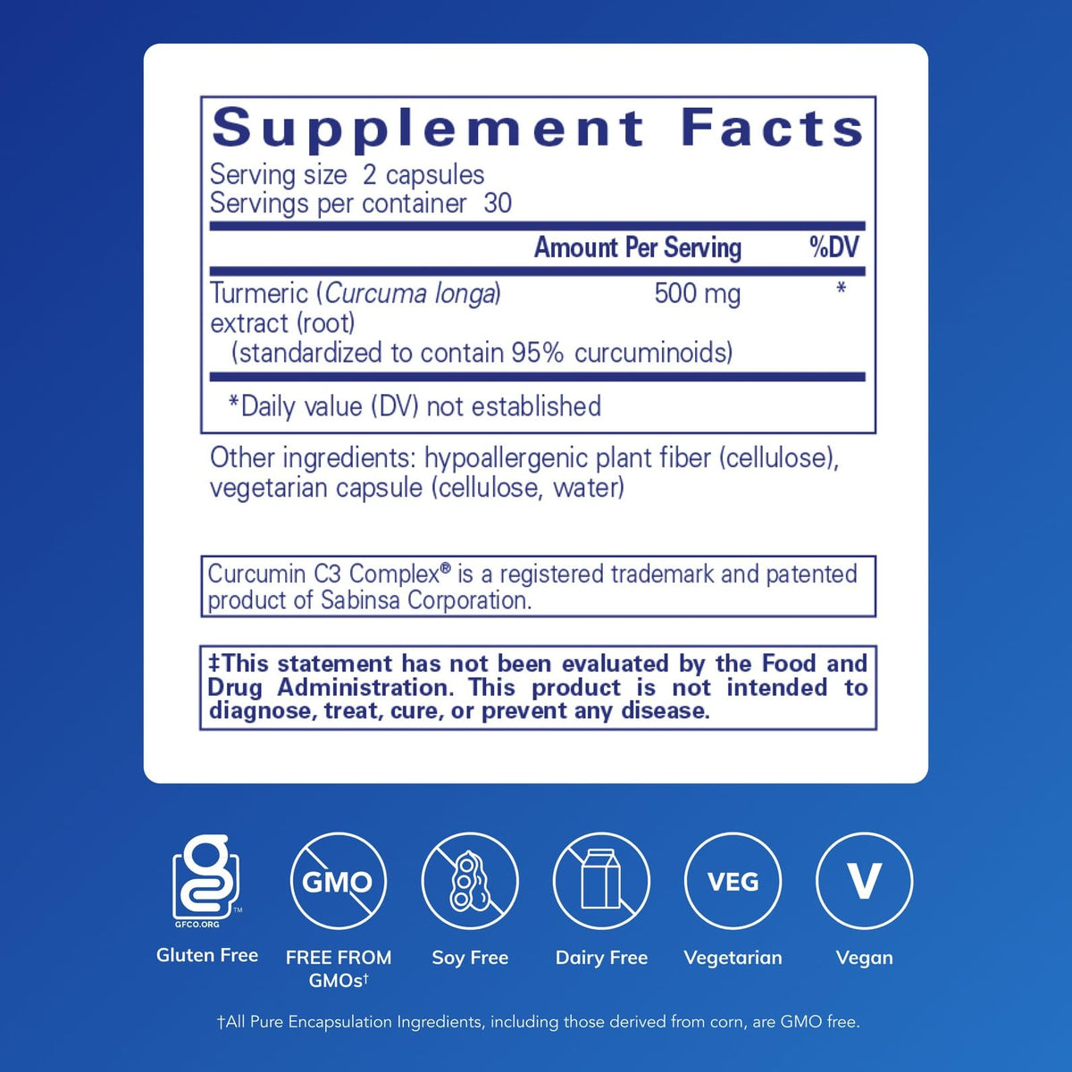 Pure Encapsulations Curcumin - 500 mg - Supports Joint Health & Liver Health - Curcuma Longa Capsule - Maple Wellness Supplements