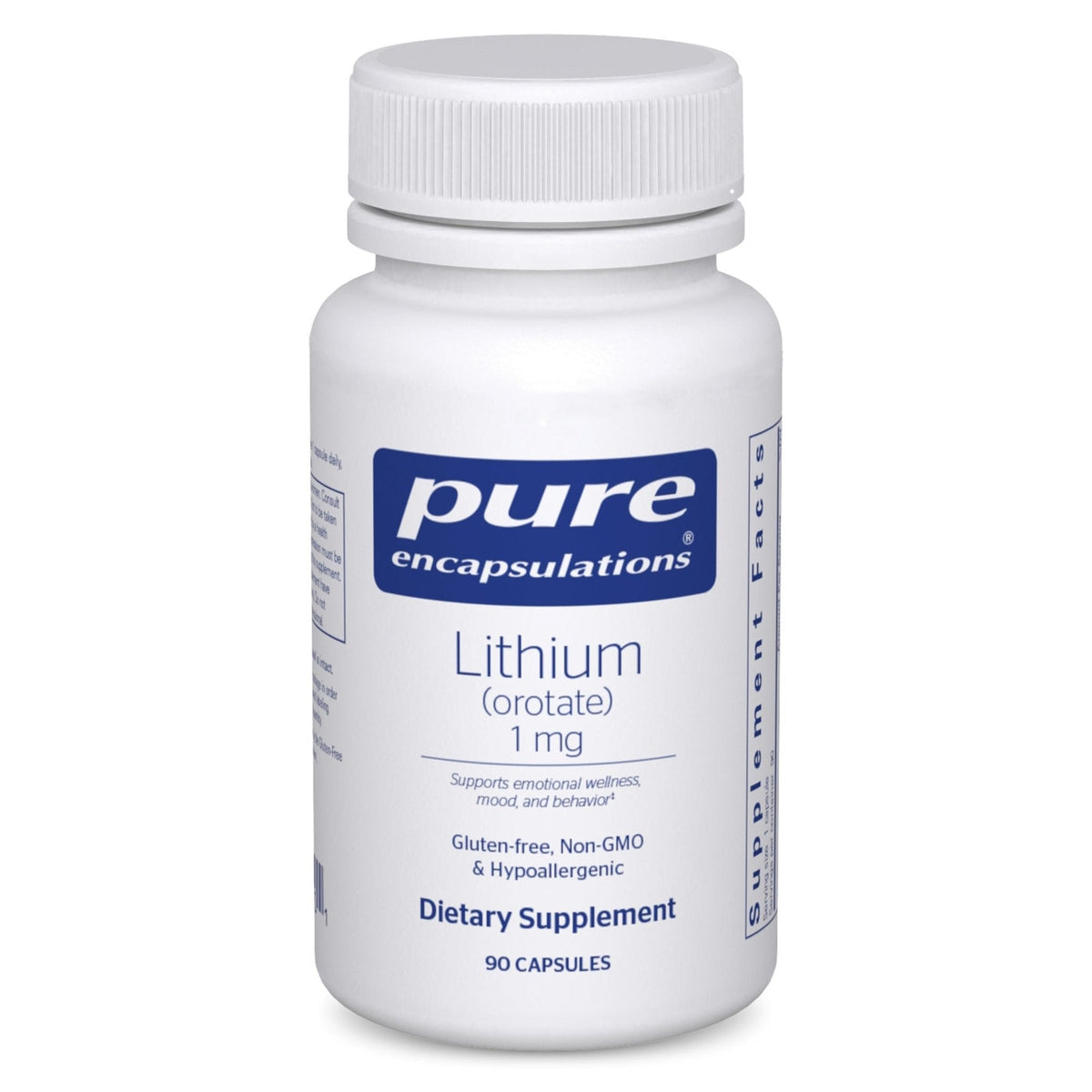 Pure Encapsulations Lithium (Orotate) 1 mg | Support for Calmness and Behavior | 90 Capsules - Maple Wellness Supplements