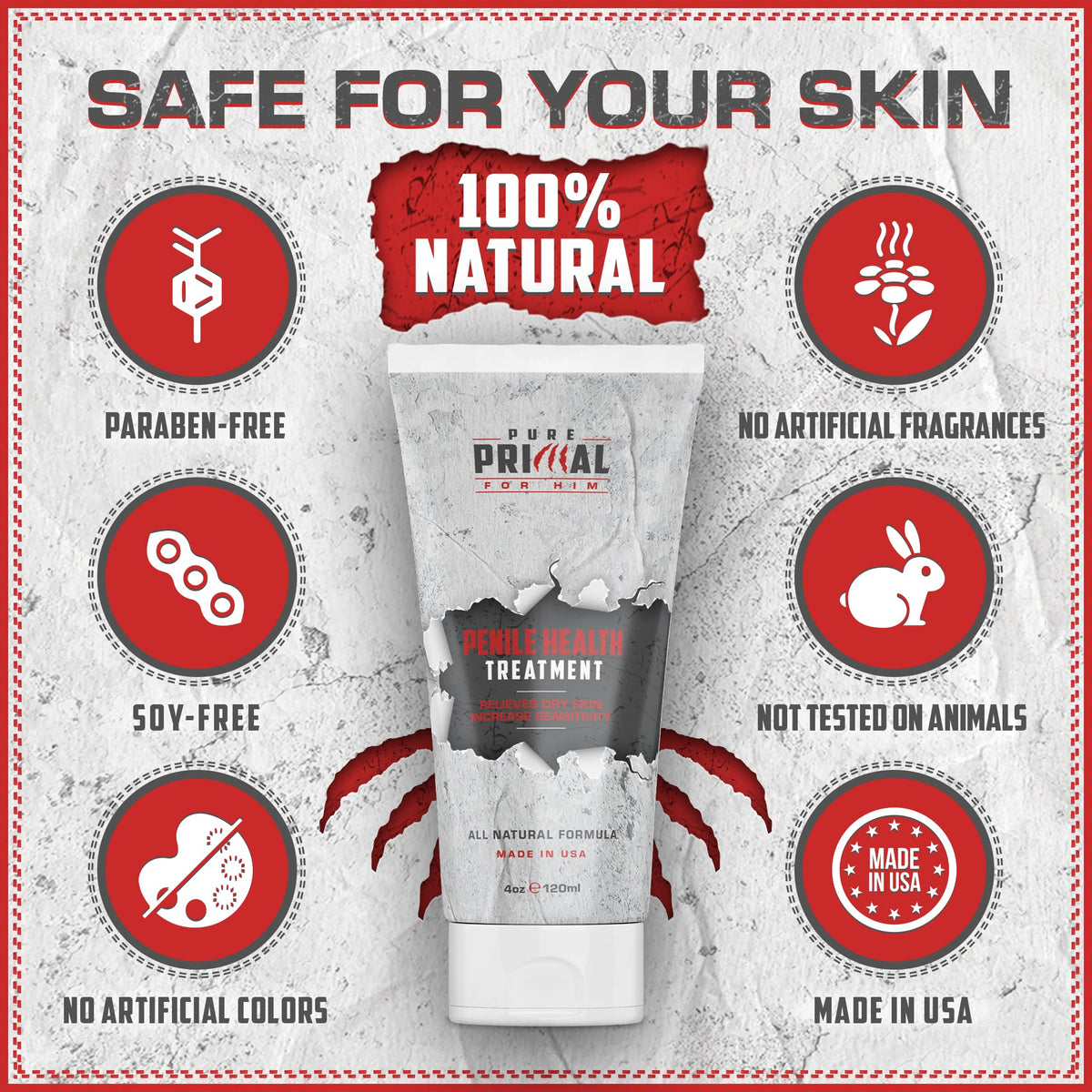 Pure Primal Premium Penile Health Cream - Advanced Moisturizing Penile Cream - Maple Wellness Supplements