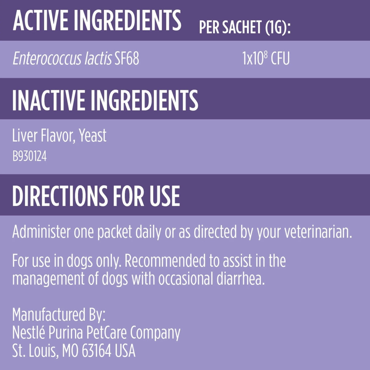 Purina Pro Plan Veterinary Supplements FortiFlora Daily Probiotics for Dogs, Helps Digestive Gut Health and Diarrhea - 30 ct. Box - Maple Wellness Supplements