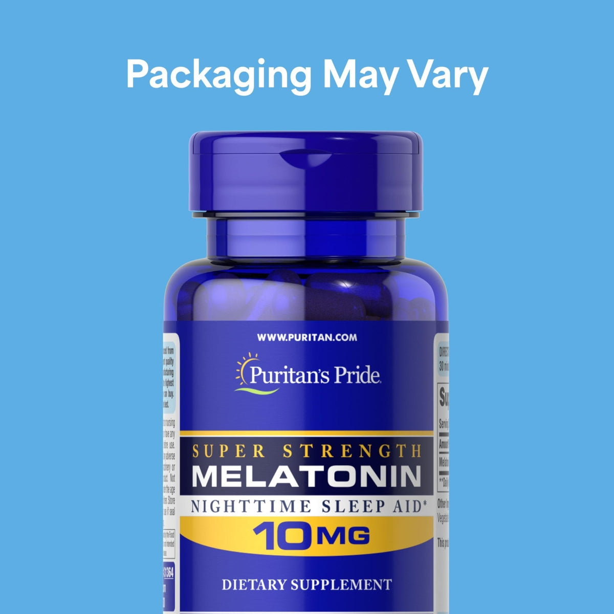 Puritan's Pride Premium Super Strength Melatonin 10mg Sleep Aid, Dietary Supplement for Sound, Restful, & Longer Sleep Support, 4 Month Supply, - Maple Wellness Supplements