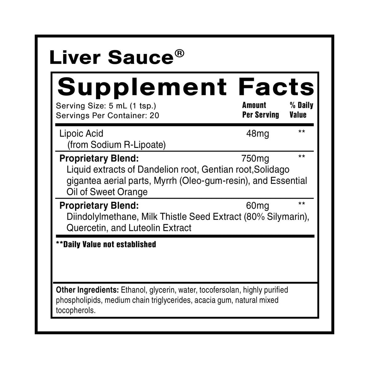 Quicksilver Scientific Liver Sauce - Liposomal Liver Detox with DIM, Quercetin, Lipoic Acid, Milk Thistle and Dandelion Root Supplement - Supports Bile & Toxin Momentum (100 ml / 3.38 oz) - Maple Wellness Supplements