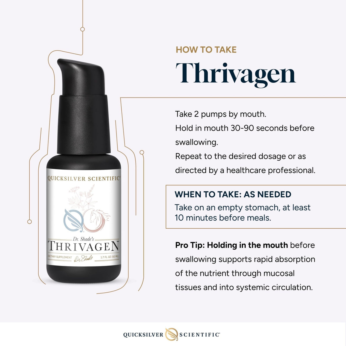 Quicksilver Scientific Thrivagen - Women's Health Supplement with 15 Energy, Hormone Balance & Adrenal Support Botanicals - Adaptogenic Herbs with Shatavari, Rhodiola & Maca Root (1.7oz / 50ml) - Maple Wellness Supplements