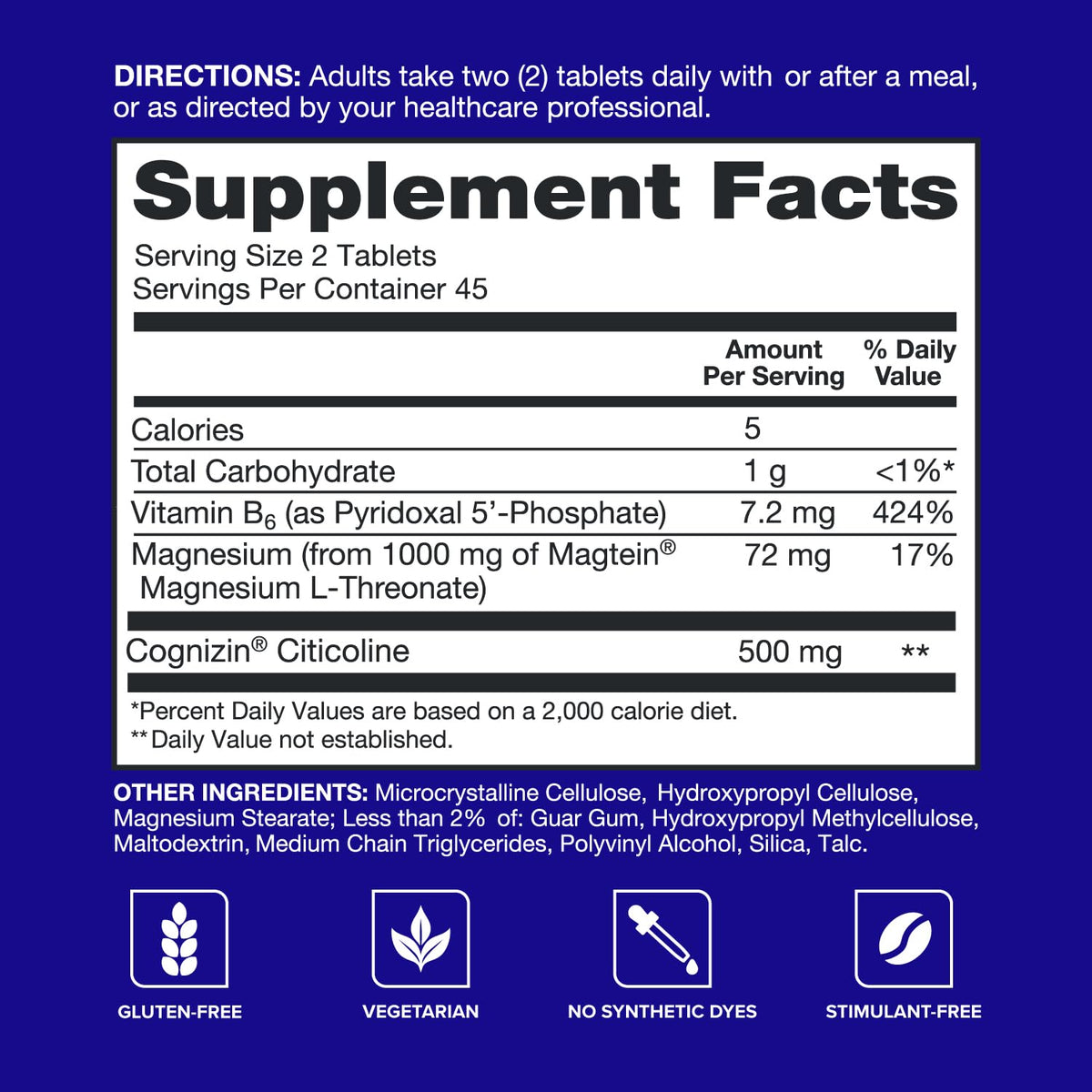 Qunol Brain Health Memory Plus with B6, Magnesium L-Threonate & Citicoline, Clinically Tested Ingredients to Improve Memory, Focus, Attention and Productivity, 90 Count - Maple Wellness Supplements