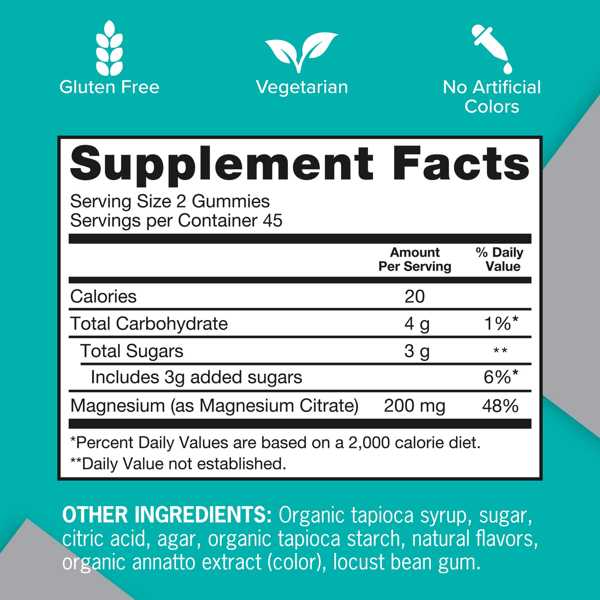 Qunol Magnesium Gummies for Adults, 200mg Elemental Magnesium (from 1,750mg Magnesium Citrate), High Absorption Magnesium Supplement, Supports Nerve, Bone and Muscle Health, Vegetarian, 90 Count - Maple Wellness Supplements