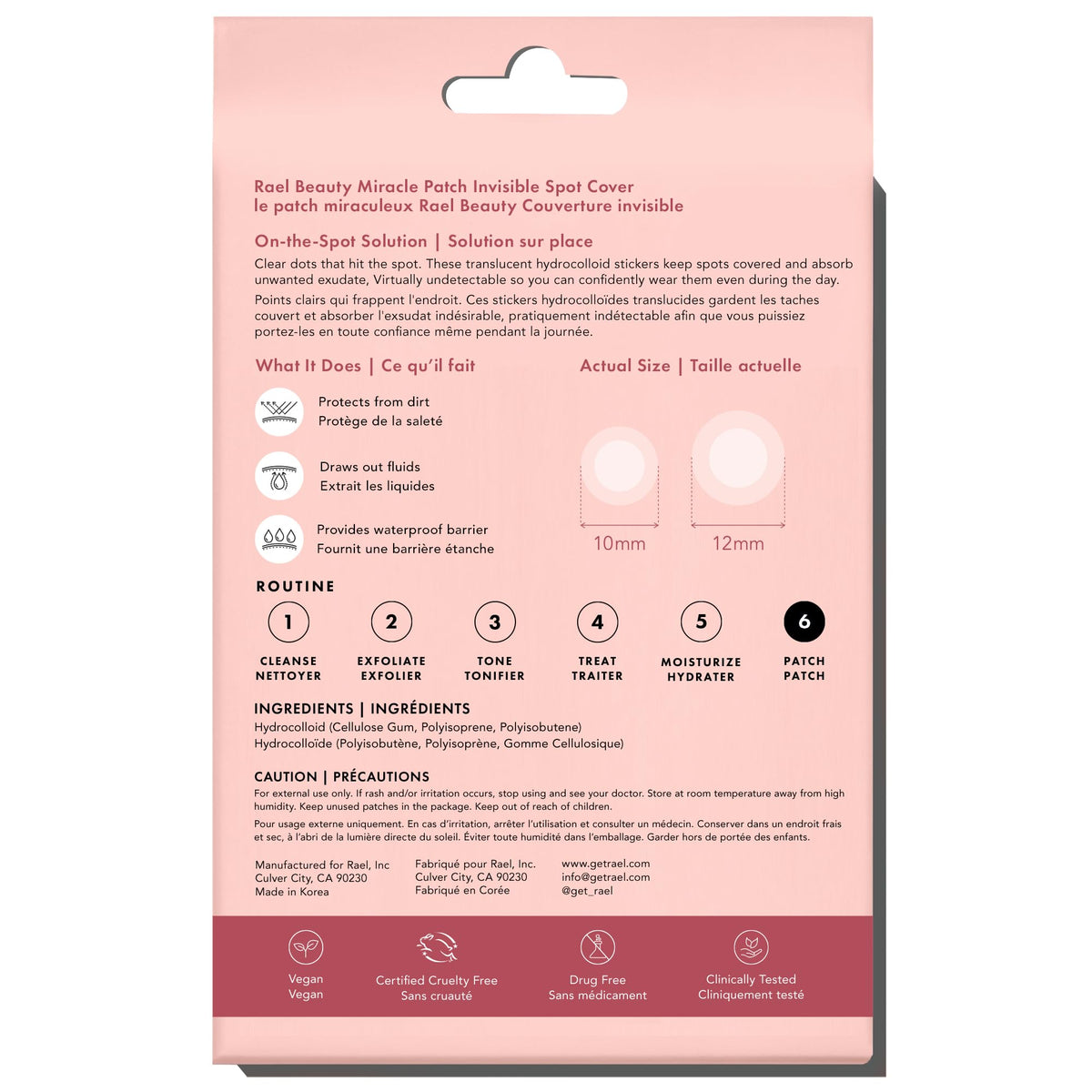 Rael Pimple Patches, Miracle Invisible Spot Cover - Hydrocolloid Acne Pimple Patch - Maple Wellness Supplements