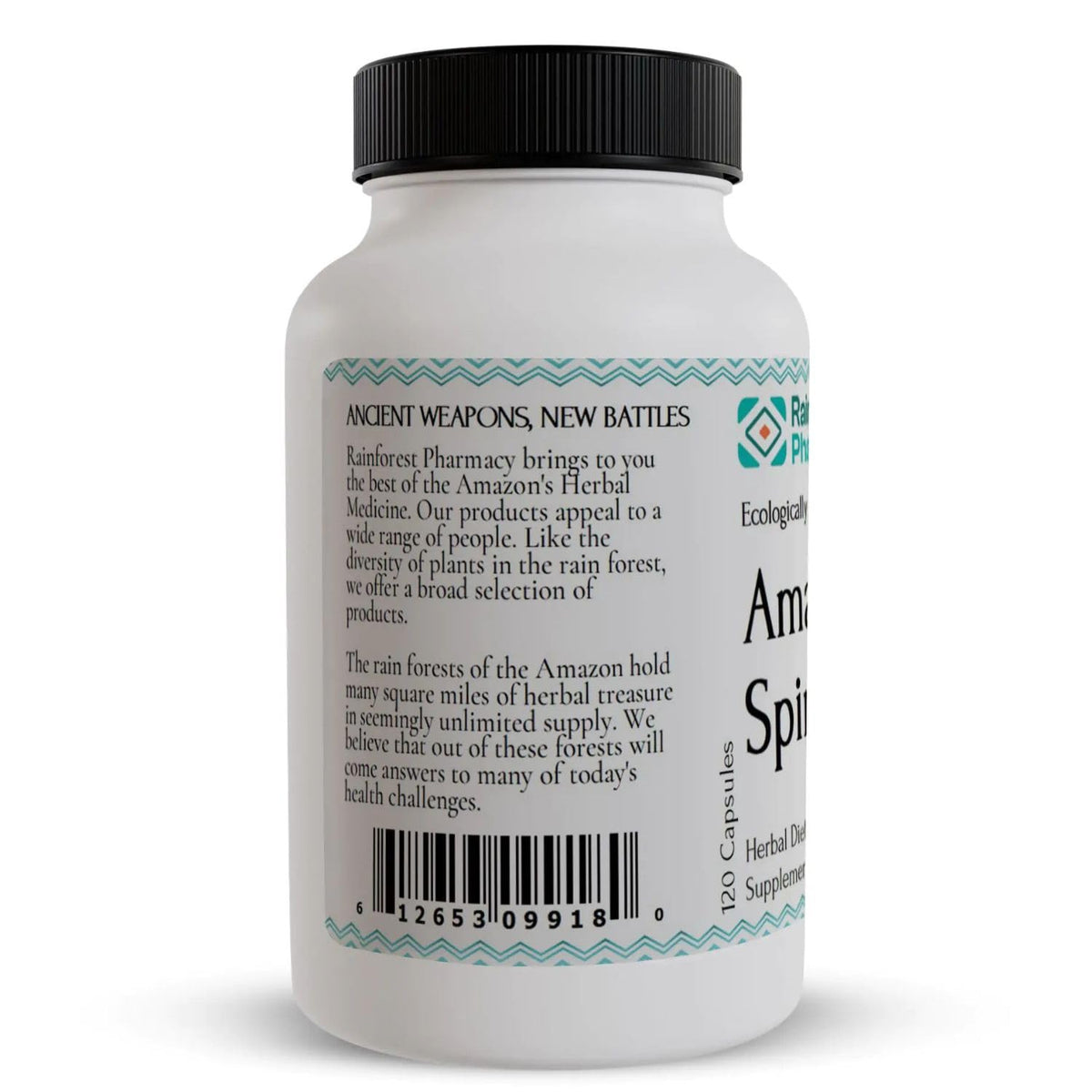 Rainforest Pharmacy Spiro Natural Herbal Supplement| 120 Vegetarian Capsules, 500 mg | Ecologically Wildcrafted Chanca Piedra & 5 Amazon Rainforest Herbs | Non-GMO - Maple Wellness Supplements