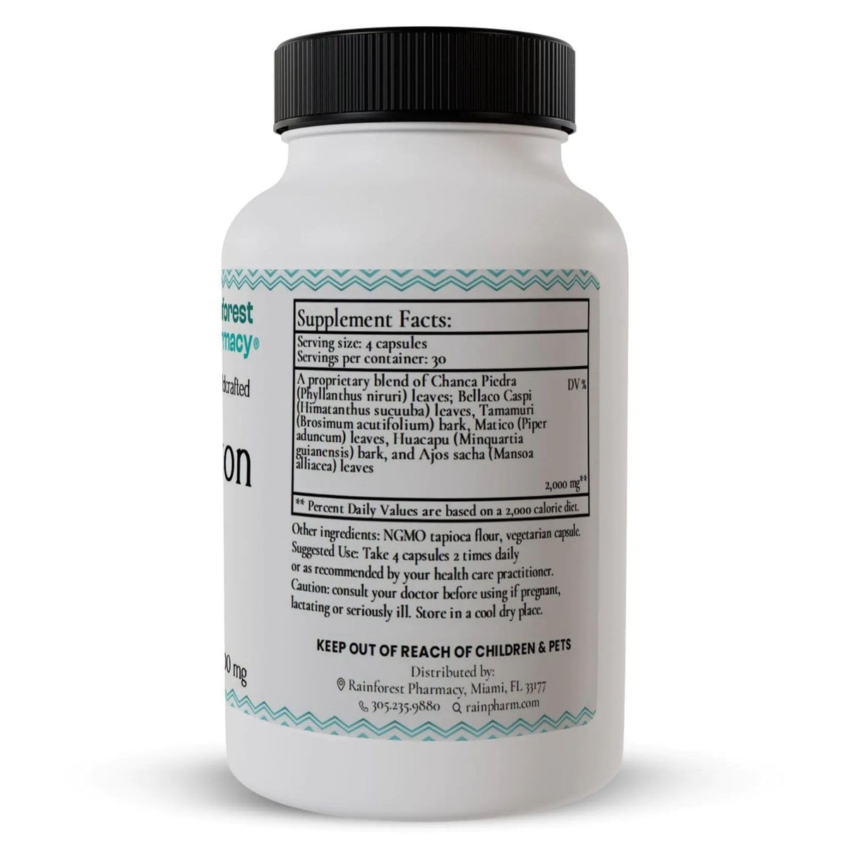 Rainforest Pharmacy Spiro Natural Herbal Supplement| 120 Vegetarian Capsules, 500 mg | Ecologically Wildcrafted Chanca Piedra & 5 Amazon Rainforest Herbs | Non-GMO - Maple Wellness Supplements