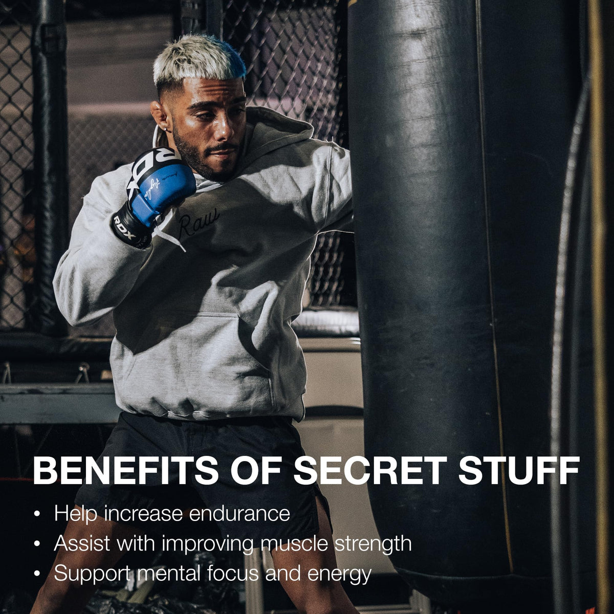 RAW Christopher's Secret Stuff Pre Workout Powder, Thavage (Tastes Like Winning) - Chris Bumstead CBUM Preworkout Supplement for Men & Women - Working Out, Hydration & Energy - 40 Servings - Maple Wellness Supplements