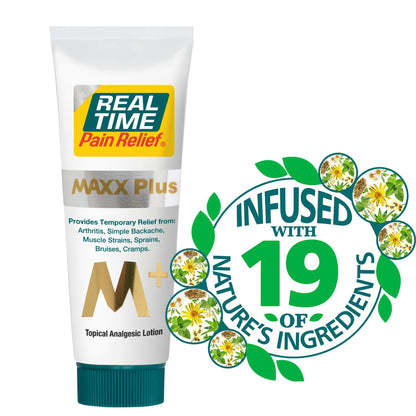 Real Time Pain Relief MAXX Plus - 7oz Tube | Intensive Formula with 19 Natural Ingredients Including Hemp Oil | Fast-Acting Relief for Muscle Pain, Arthritis, Backaches, and More - Maple Wellness Supplements