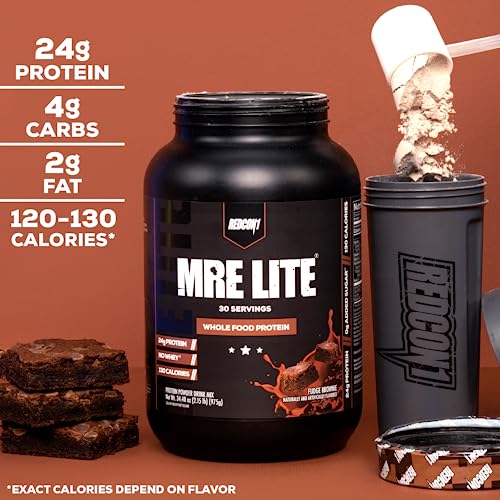REDCON1 MRE Lite Whole Food Protein Powder, Blueberry Cobbler - Low Carb & Whey - Maple Wellness Supplements