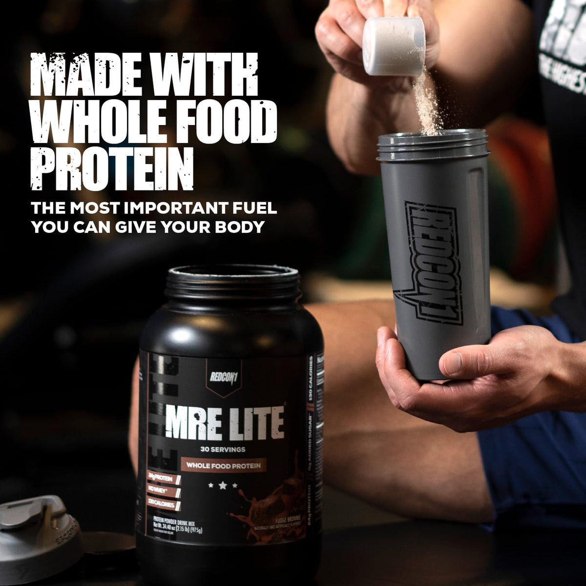 REDCON1 MRE Lite Whole Food Protein Powder, Oatmeal Chocolate Chip - Low Carb - Maple Wellness Supplements