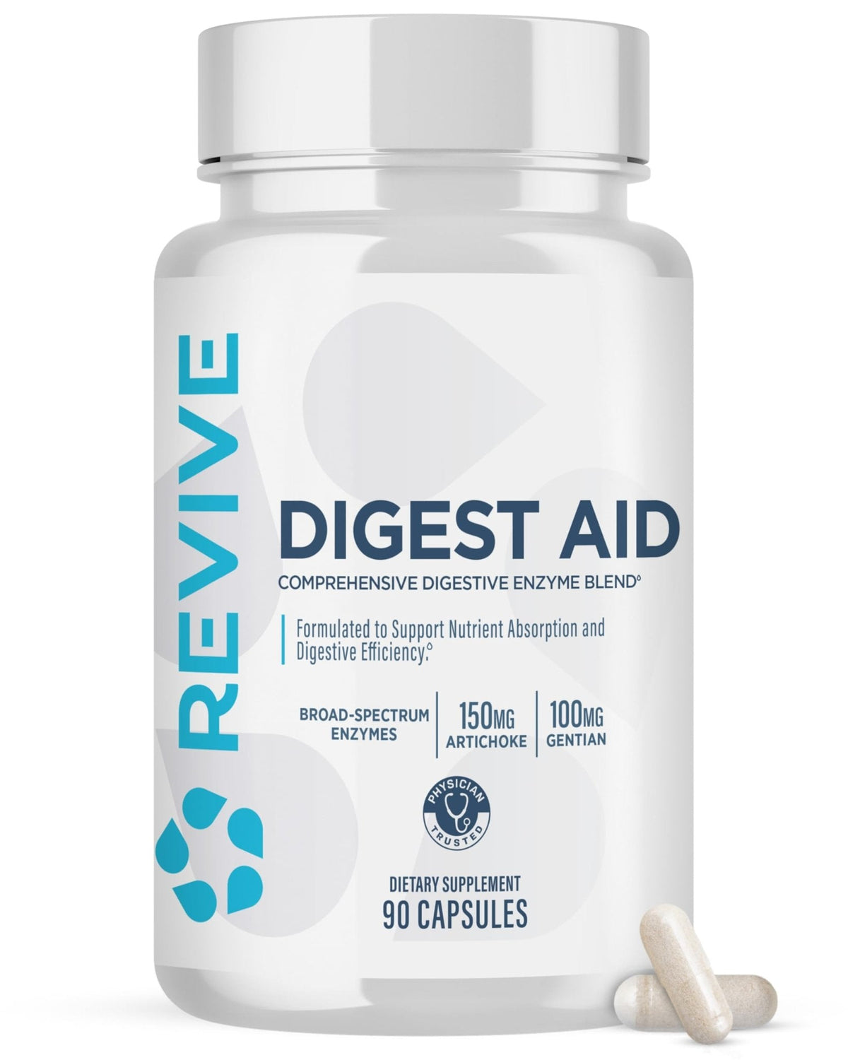 Revive MD Digest Aid, Digestive Support Supplement for Men & Women - Comprehensive Digestive Enzyme Blend with Probiotics & Prebiotics for Gut Health & Healthy Digestion - Maple Wellness Supplements