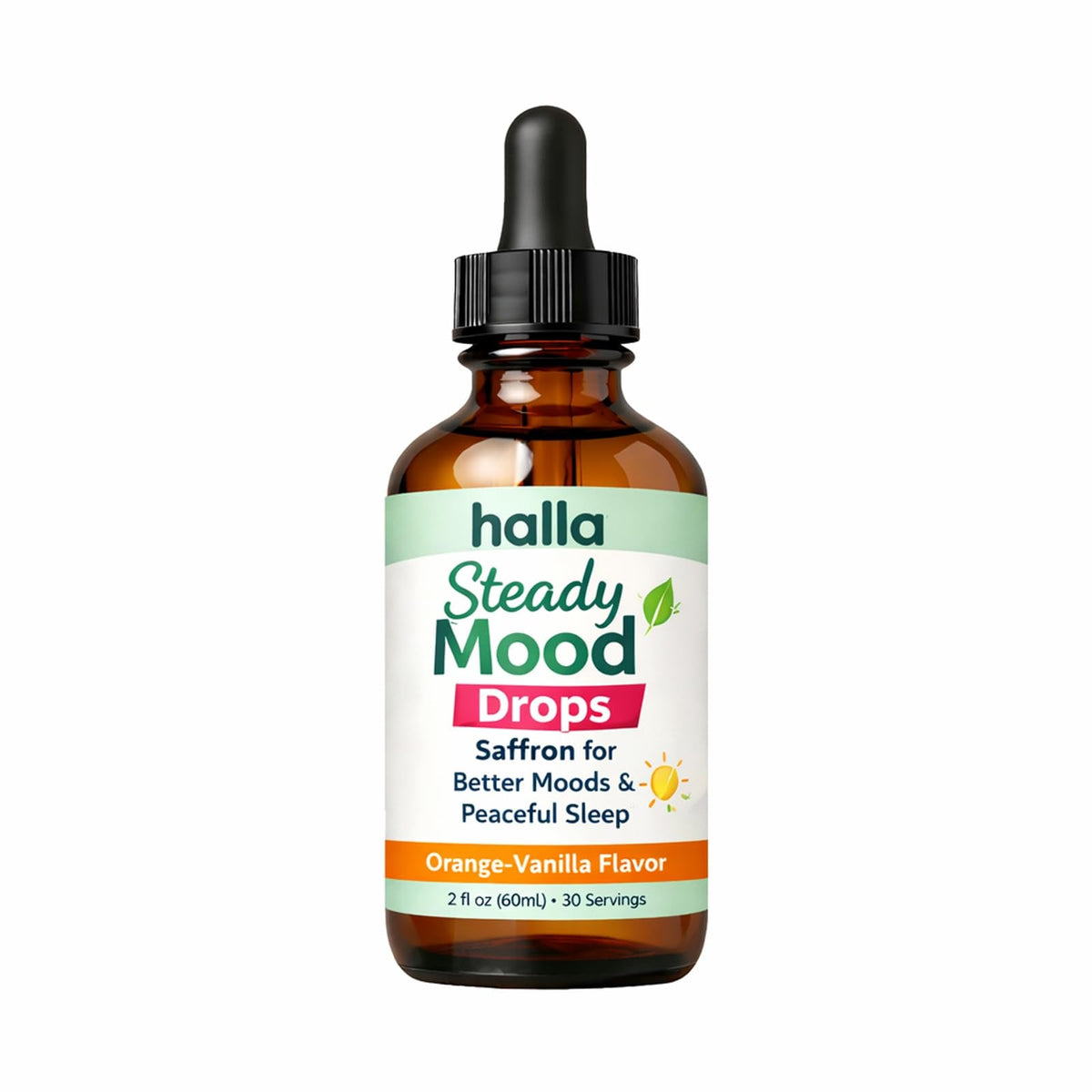 ReviveNerve Halla Steady Mood Drops, Orange-Vanilla Flavor, Liquid Formula with Pine Bark Extract(1pcs) - Maple Wellness Supplements