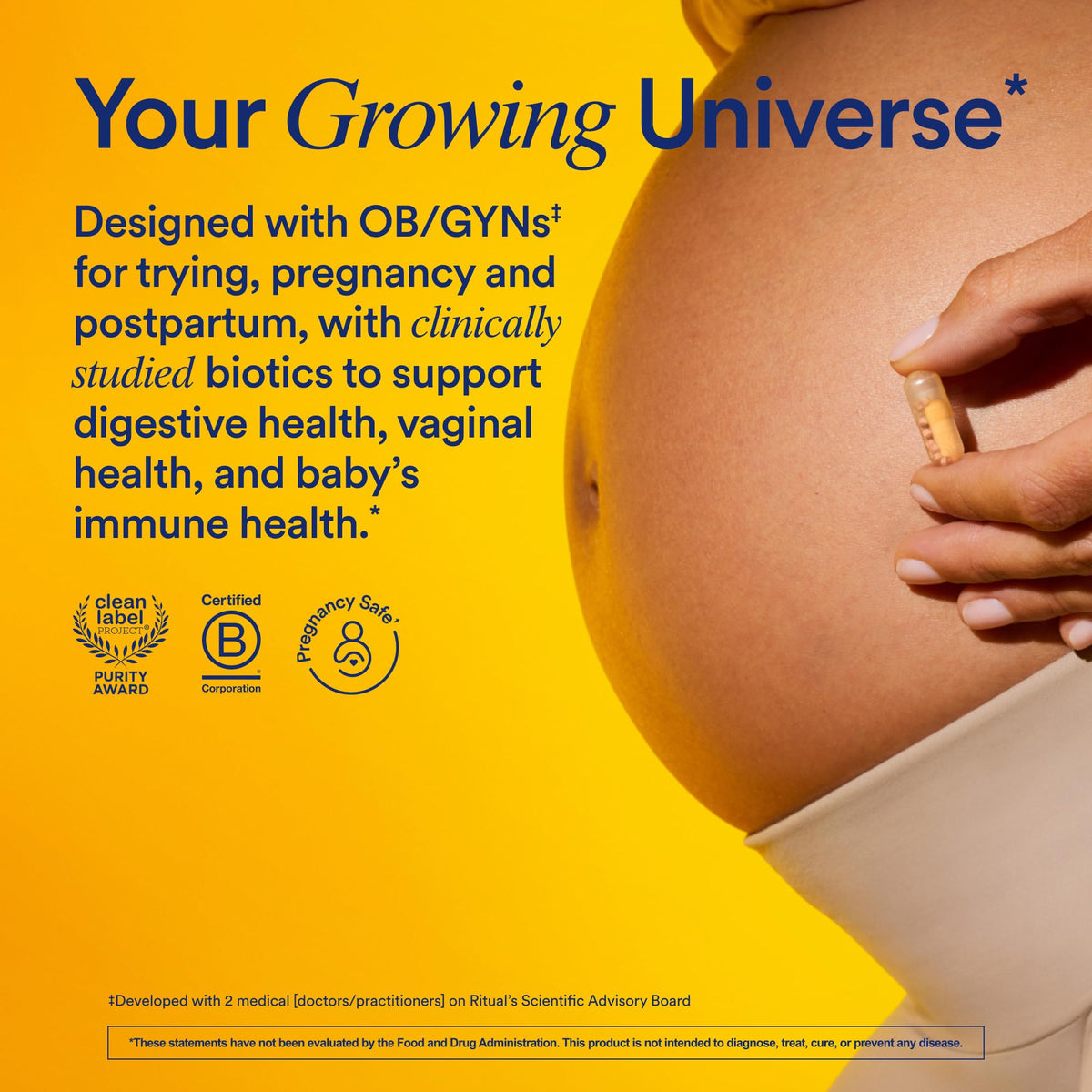 Ritual Natalbiotic™ Microbiome Support†* Biotics for Mom & Baby. Formulated to Support Digestive Health, Vaginal Health, and Baby’s Immune Health.* Designed with OB/GYNs‡. Non-GMO, Vegan, 30 Days - Maple Wellness Supplements