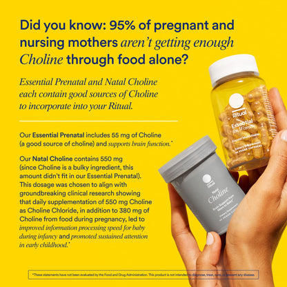 Ritual Prenatal Multivitamin For Women - Key Essential Vitamins and Minerals To Support Mom and Baby During Pregnancy* - Folate, Choline, Omega-3 DHA - Maple Wellness Supplements