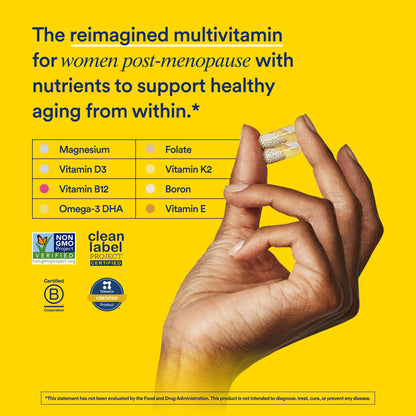 Ritual Women’s 50+ Daily Multivitamin - Key Essential Vitamins and Minerals to Support Menopause, Energy, Heart, Bone, Brain Health* - Including Folate - Maple Wellness Supplements