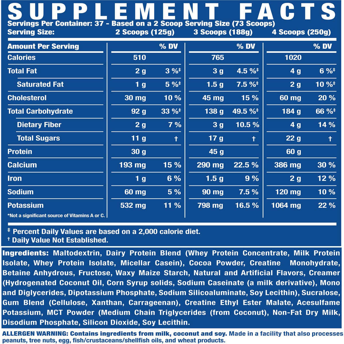 Ronnie Coleman Signature Series King Mass XL Mass Gainer Protein Powder, Muscle - Maple Wellness Supplements