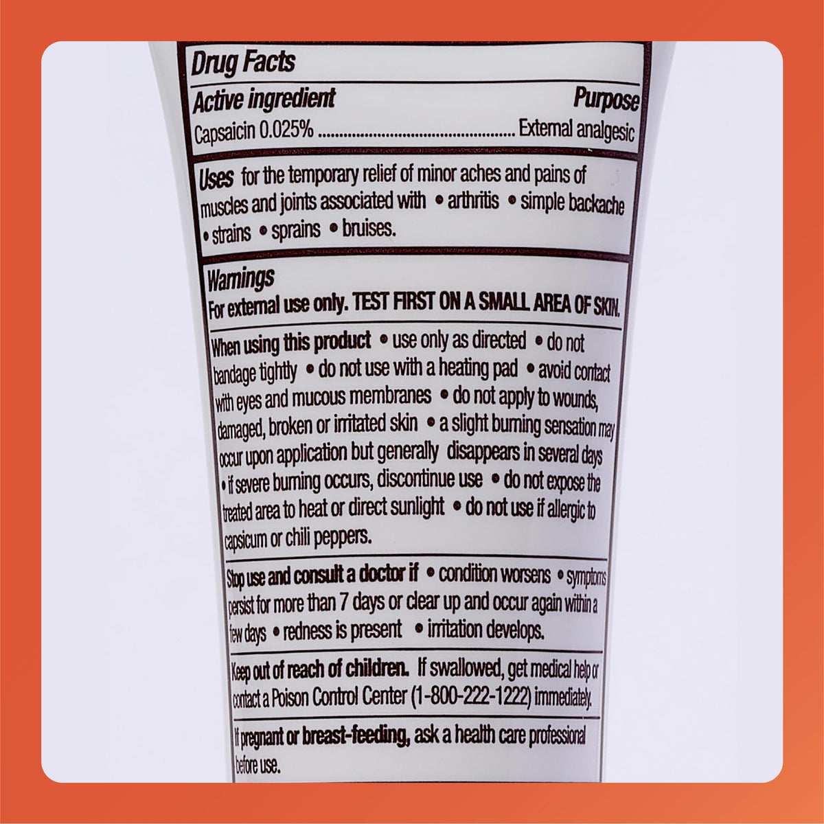 Rugby Capsaicin 0.025% Cream for Penetrating Pain Relief - 2.1 Oz (60g) (6 Pack) - Maple Wellness Supplements