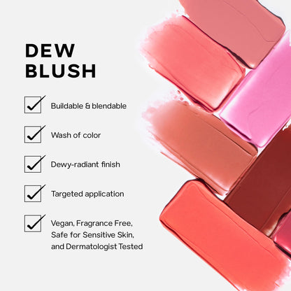 Saie Cheek Flush Duo - Dew Liquid Blush (.40 oz, Lady), SuperSuede Baked Powder Blush (.01 oz, Mia) - Layerable, Skin-Nourishing Blushes for a Seamless Radiant Finish - Maple Wellness Supplements