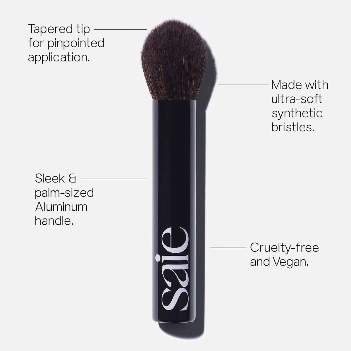Saie Face Powder Duo, Medium - The Fluffy Brush, Soft, Multi-Use Targeted Powder Brush With Tapered Tip & Airset Radiant Loose Setting Powder, Translucent Medium (0.14 oz) - Vegan, Cruelty-Fee - Maple Wellness Supplements