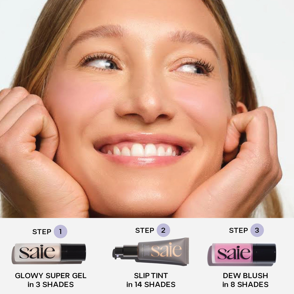 Saie Glowy Super Gel - Hydrating Makeup Primer and Illuminating Glow Serum Enriched with Vitamin C and Squalane Oil - All-Over Liquid Highlighter Makeup for Instant Glass Skin - Starglow (1 oz) - Maple Wellness Supplements
