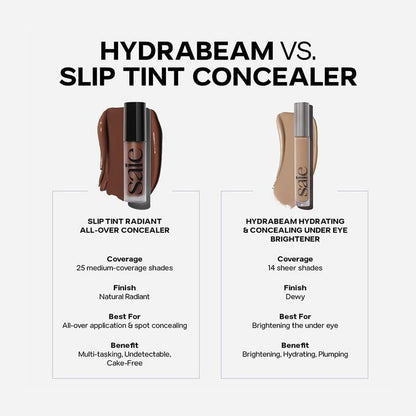 Saie Slip Tint Radiant Cream Concealer & All-Over Face Makeup - Concealer for Dark Circles, Redness & Blemishes - Lightweight Makeup Made with Hydrating Hyaluronic Acid - Shade 5 (0.17 oz) - Maple Wellness Supplements