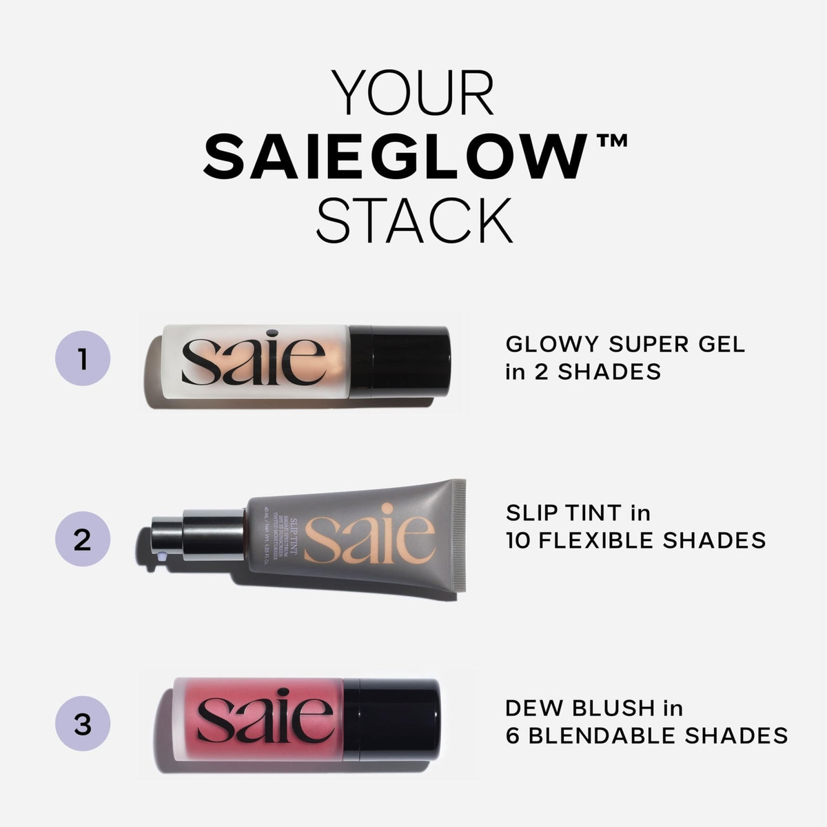 Saie Slip Tint Tinted Moisturizer with SPF 35 - Light Coverage, Glowy Skin Tint & Mineral Sunscreen for Face with Hydrating Hyaluronic Acid - Summer Makeup Essential - Shade Three (1.35 oz) - Maple Wellness Supplements