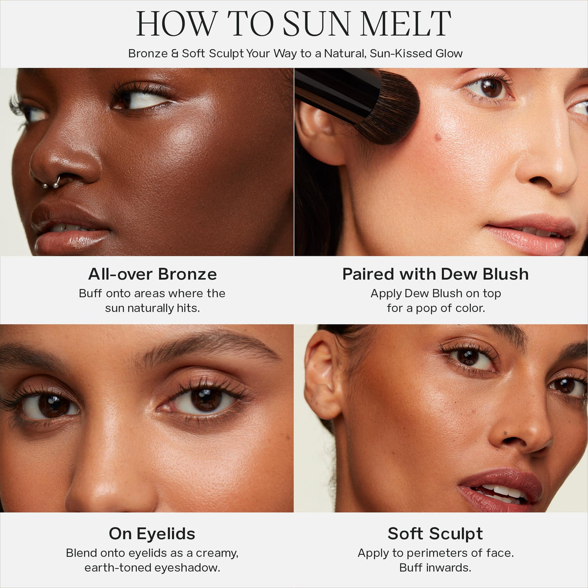 Saie Sun Melt Cream Bronzer - Buildable Balm Face Bronzer for Effortless Sculpting - Cream Contour Enriched with Vitamin C, Nourishing Skincare Ingredients & a Natural Finish - Tan Bronze (1 oz) - Maple Wellness Supplements