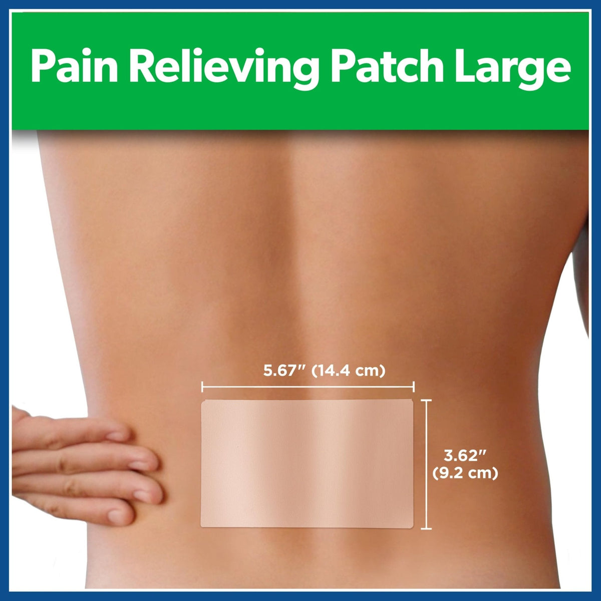 Salonpas Pain Relieving Patch, Large, 6 Count, for Back, Neck, Shoulder, Knee Pain and Muscle Soreness, 8 Hour Pain Relief - Maple Wellness Supplements