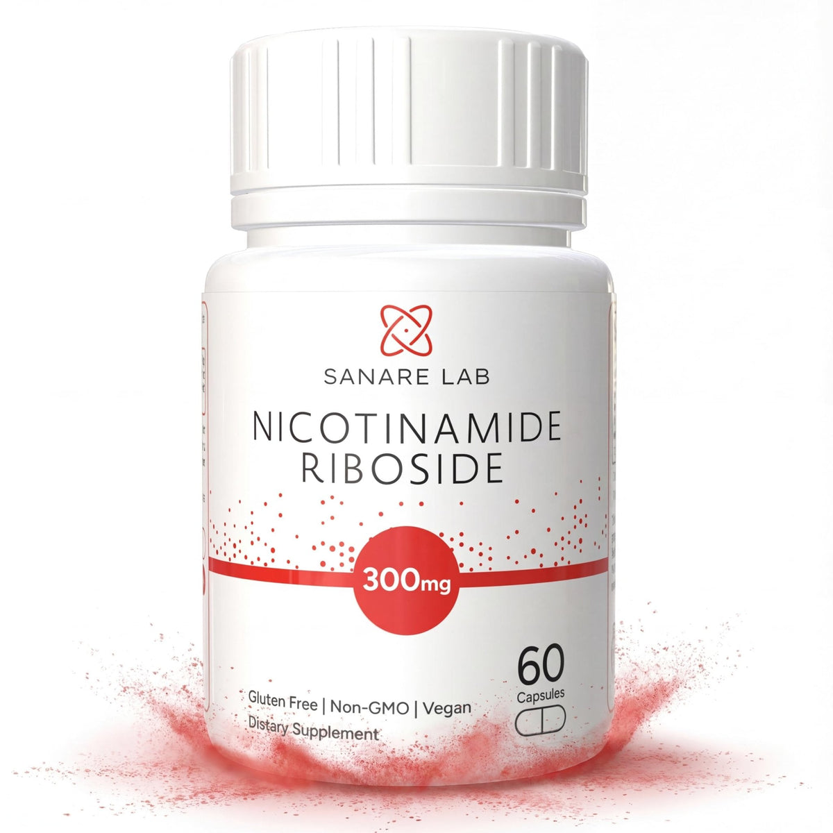 Sanare Lab NAD+ Supplement with Nicotinamide Riboside (NR) 300 mg | Cellular Energy & Metabolism Support | 60 Capsules - Maple Wellness Supplements