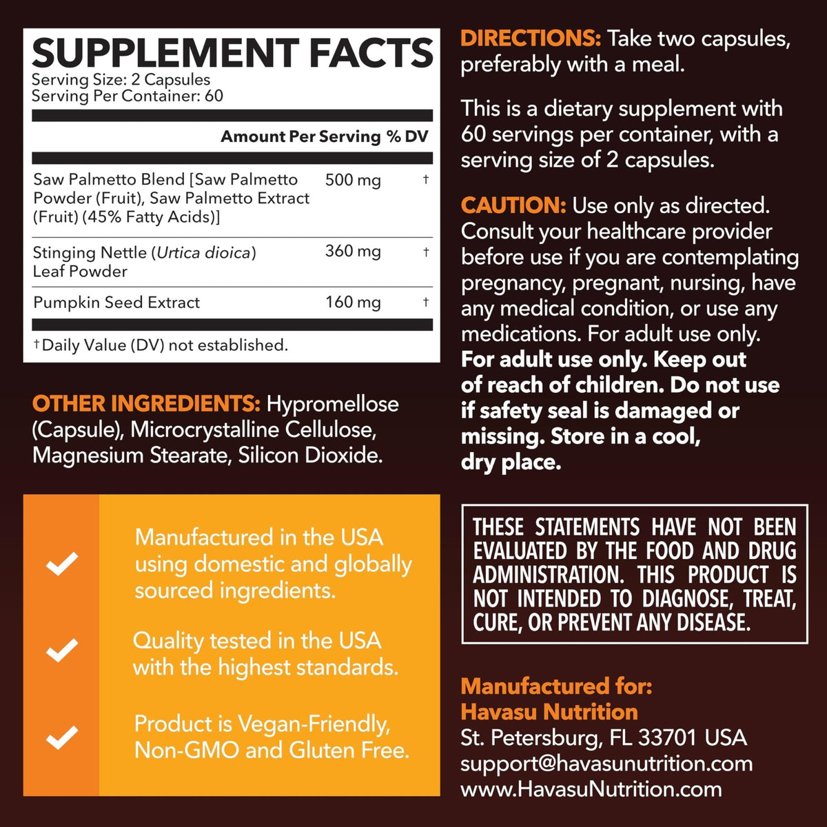 Saw Palmetto Supplement with Stinging Nettle and Pumpkin Seed Extract - Advanced 3X Formula - DHT Blocker Urinary Health and Prostate Support for Mens Health - Maple Wellness Supplements