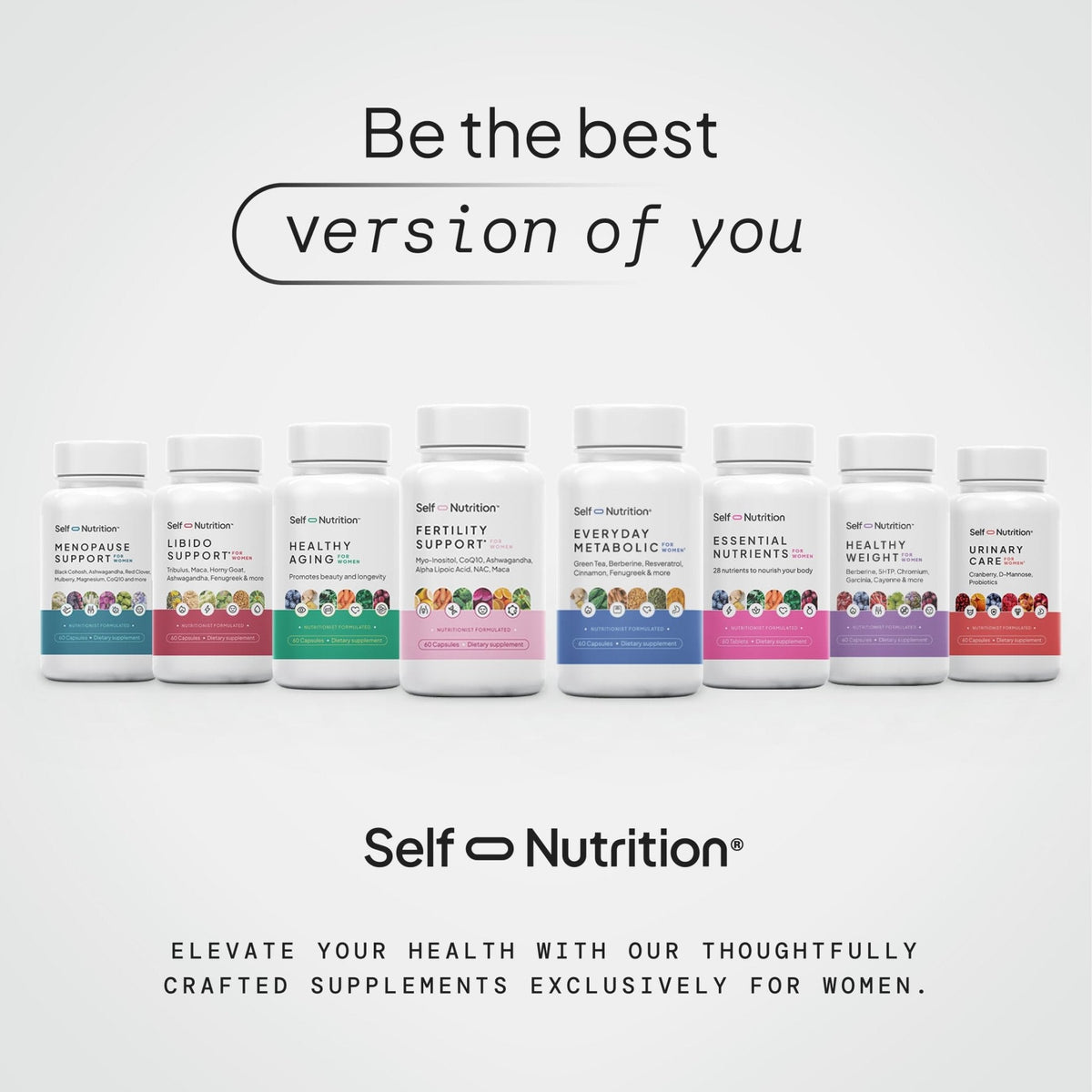 SELF NUTRITION Menopause Support for Women -All-Natural, Hormone-Free Perimenopause & Menopause Support. Unique Blend for Hot Flashes, Mood, Energy, Sleep & More. Vegan, Gluten-Free, 60 Capsules. - Maple Wellness Supplements