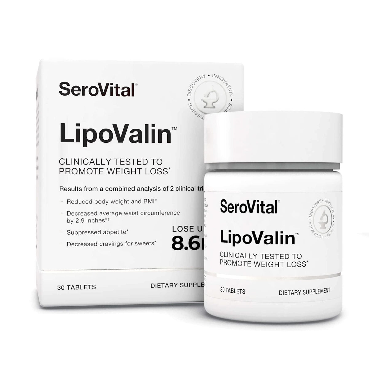 Serovital LipoValin Clinically Validated Pills for Women Diet Pill, Appetite Suppressant, Stimulant-Free Weight Loss Supplement - 30 Count (30 Tablets) - Maple Wellness Supplements