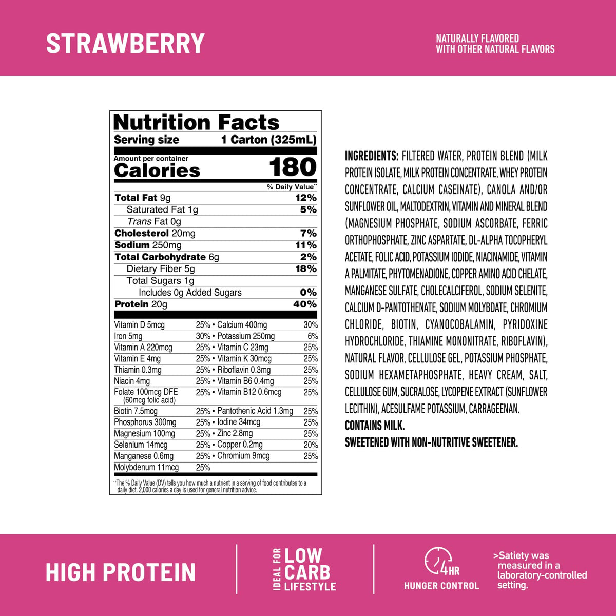 SlimFast Protein Shake, Strawberry- 20g Protein, Meal Replacement Shake Ready to Drink - Maple Wellness Supplements