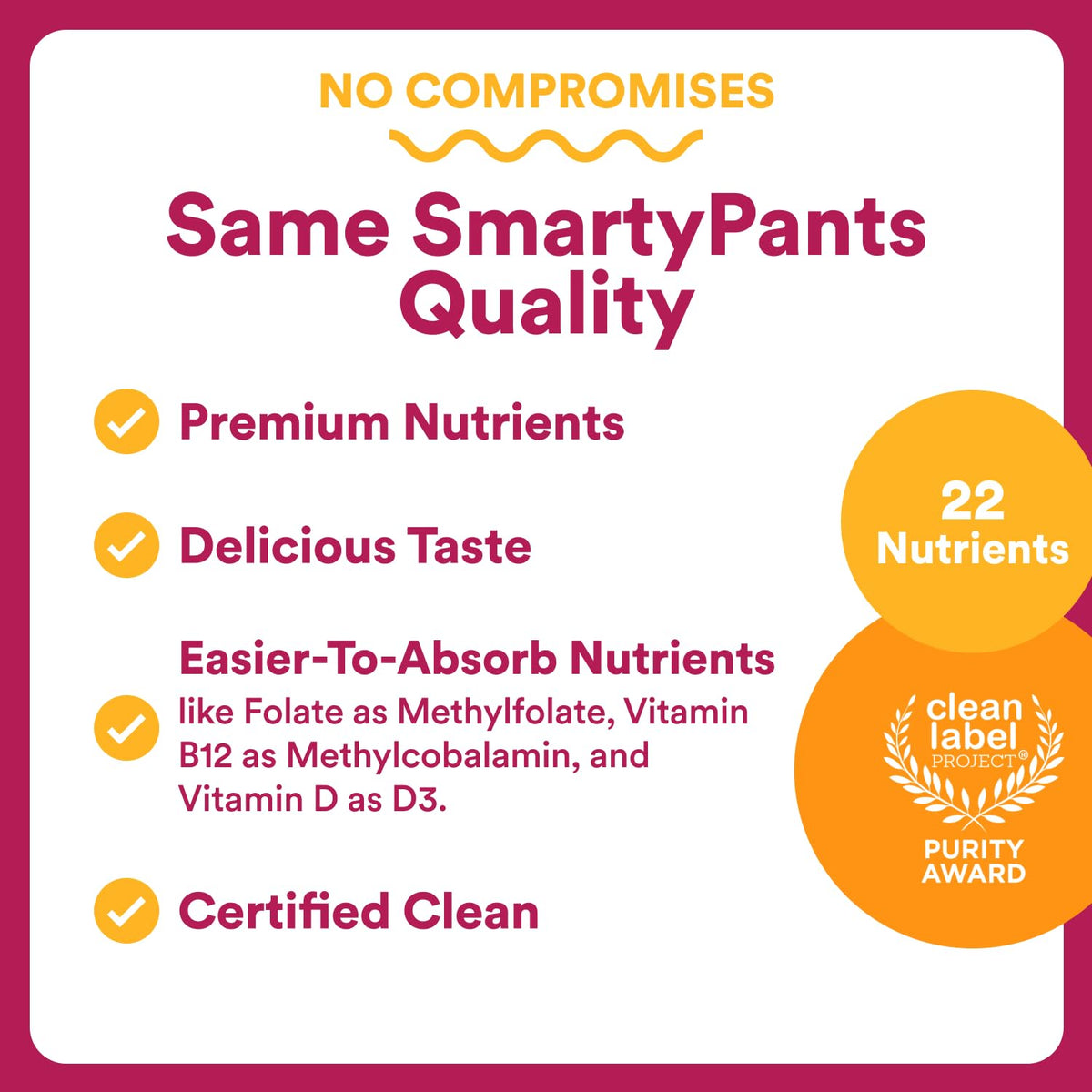 SmartyPants Multivitamin Gummy for Women 50 and Over, Omega 3 (DHA/EPA), Methylfolate, CoQ10, Vitamin D3, C, Vitamin B12, B6, A, K, Biotin - Maple Wellness Supplements