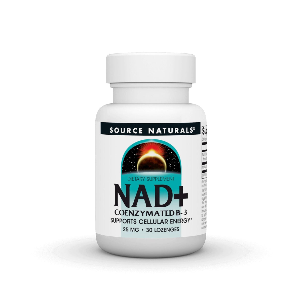 Source Naturals NAD+, Coenzymated B-3, Supports Cellular Energy*, 25 mg - 30 Lozenges - Maple Wellness Supplements